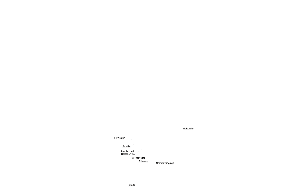 Europakarte mit Destinationen